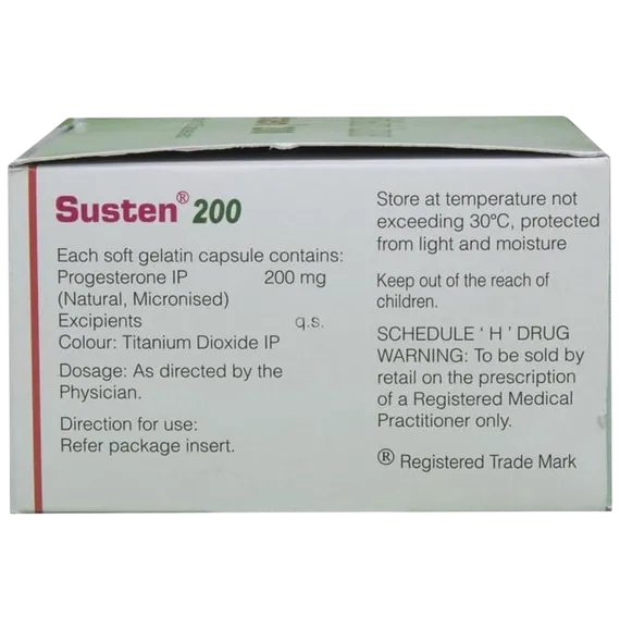susten 200mg capsule 10's